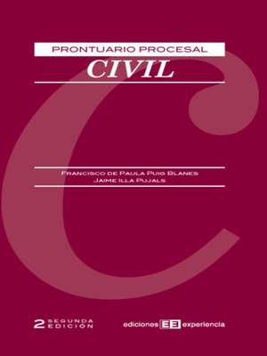 cover image of Prontuario Procesal Civil